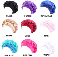 Women Children Silk Scarf Sleep Hat