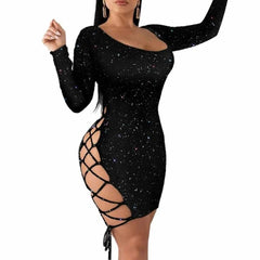 Fashion Women Sexy Bling Bodycon Mini Dress