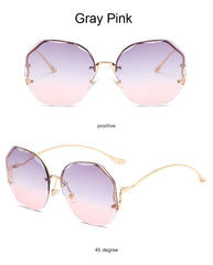 Rimless Fashion Sun Glasses Ladies