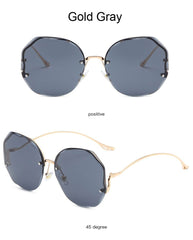 Rimless Fashion Sun Glasses Ladies