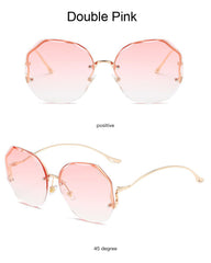 Rimless Fashion Sun Glasses Ladies