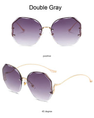 Rimless Fashion Sun Glasses Ladies