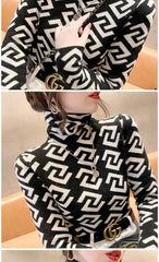 Female Vintage Turtleneck Jumpers Tops